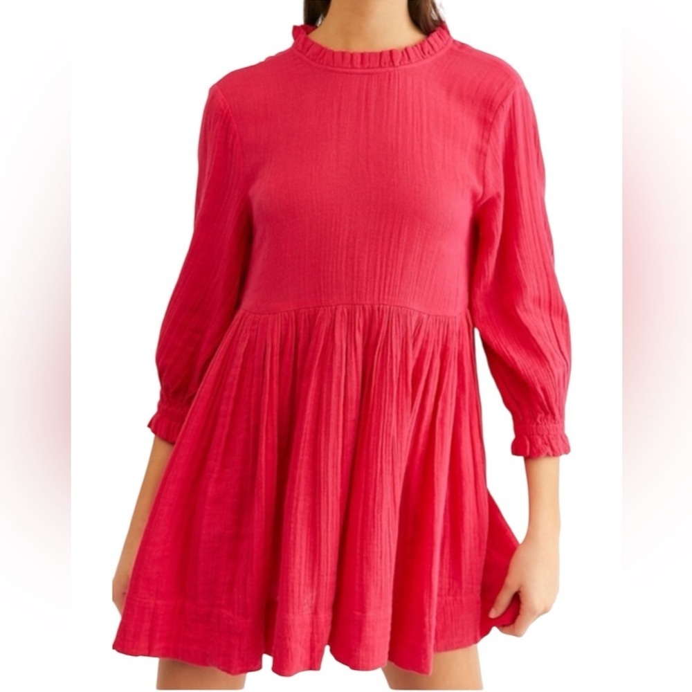 Free People Living For This Mini Dress Rose Pink Size Small Like New